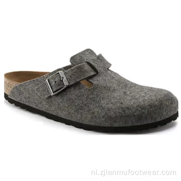 Wol vilt slip-on muilezel klogs slippers